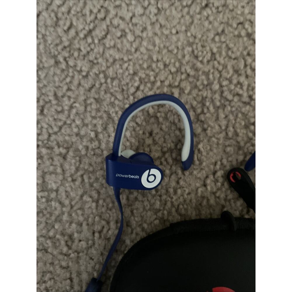 Genuine Power Beats 1 By Dr. Dre Wired Blue Original Pre-owned - Picture 2 of 8